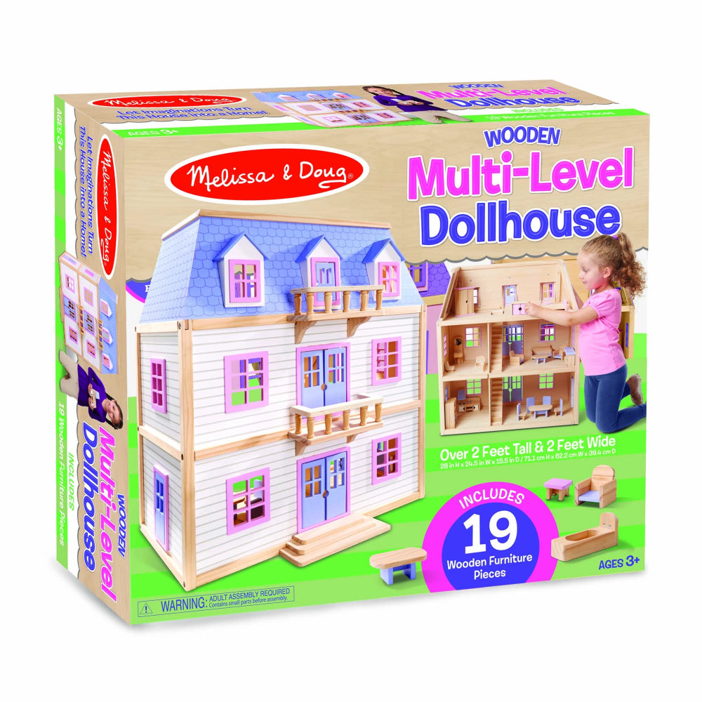 Melissa & Doug Multi-Level Wooden Doll House