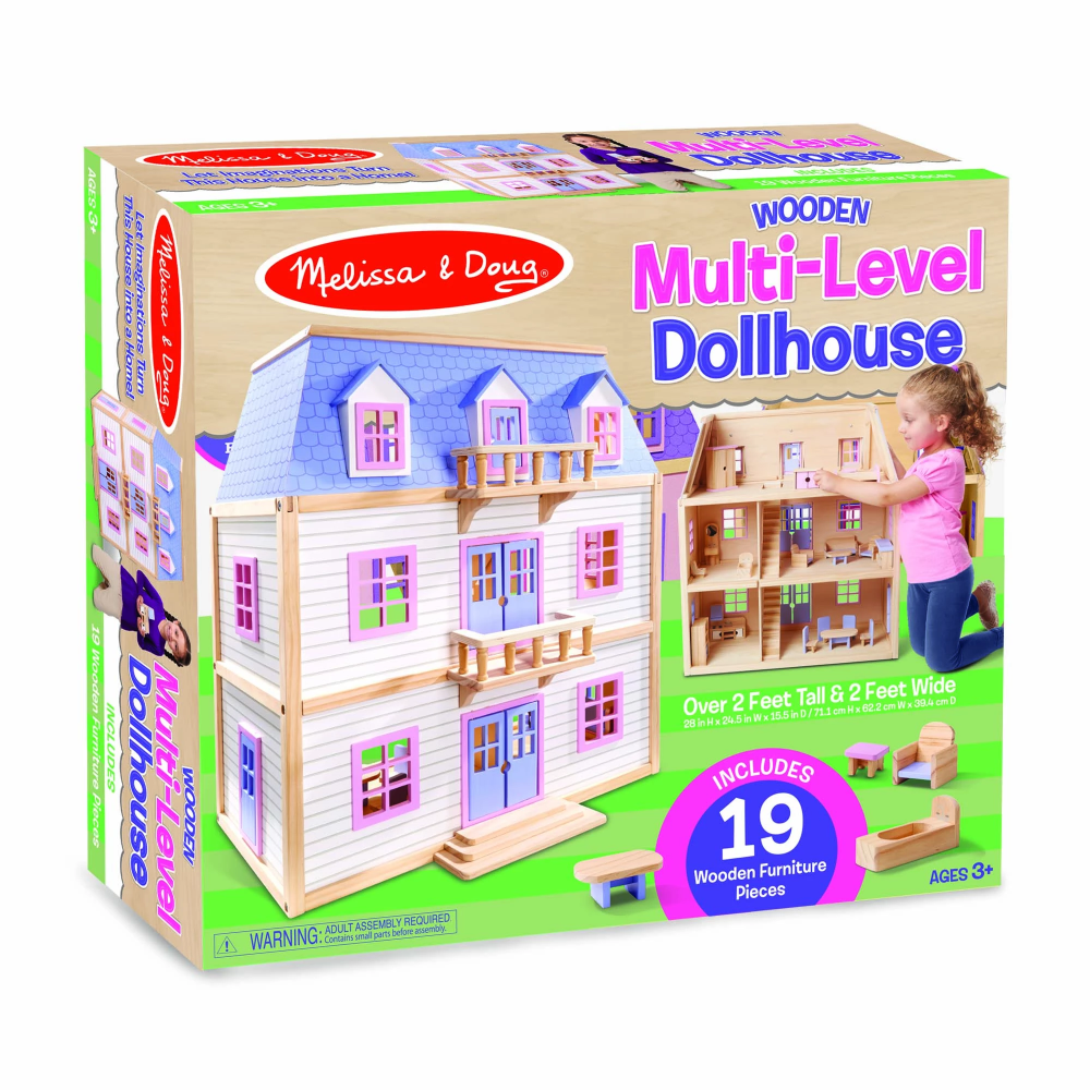 Melissa & Doug MultiLevel Wooden Doll House
