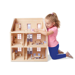 Melissa & Doug Multi-Level Wooden Doll House