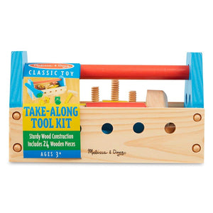 Melissa & Doug Take-Along Tool Kit Wooden Construction Toy