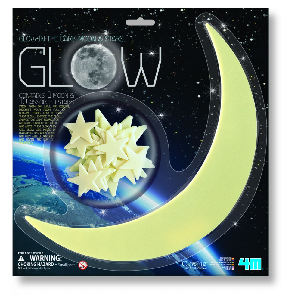 4M Glow In Dark Moon & Stars Kit