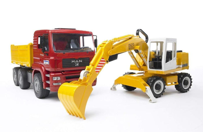 Bruder MAN TGA Construction Toy Truck with Liebherr Excavator