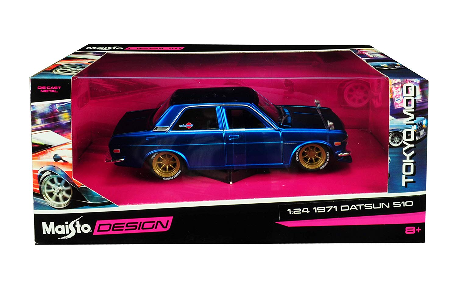 1/24 Maisto TOKYO MOD BRE Datsun 510 #46 Diecast Model Car