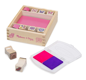 Melissa & Doug Butterfly And Heart Wooden Stamp Set