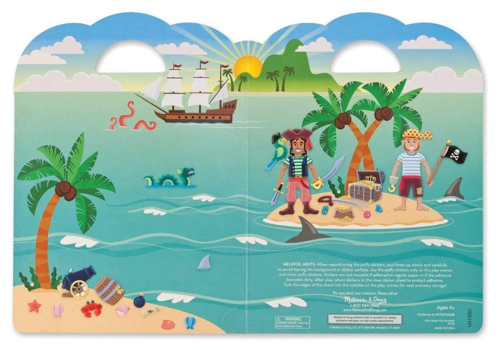 Melissa & Doug Puffy Sticker Activity Book: Pirates