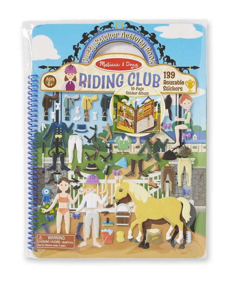 Melissa & Doug Puffy Sticker Activity Book: Riding Club