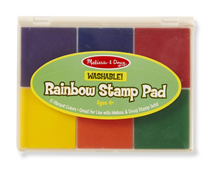 Melissa & Doug Rainbow Stamp Pad/ 6 Washable Inks.