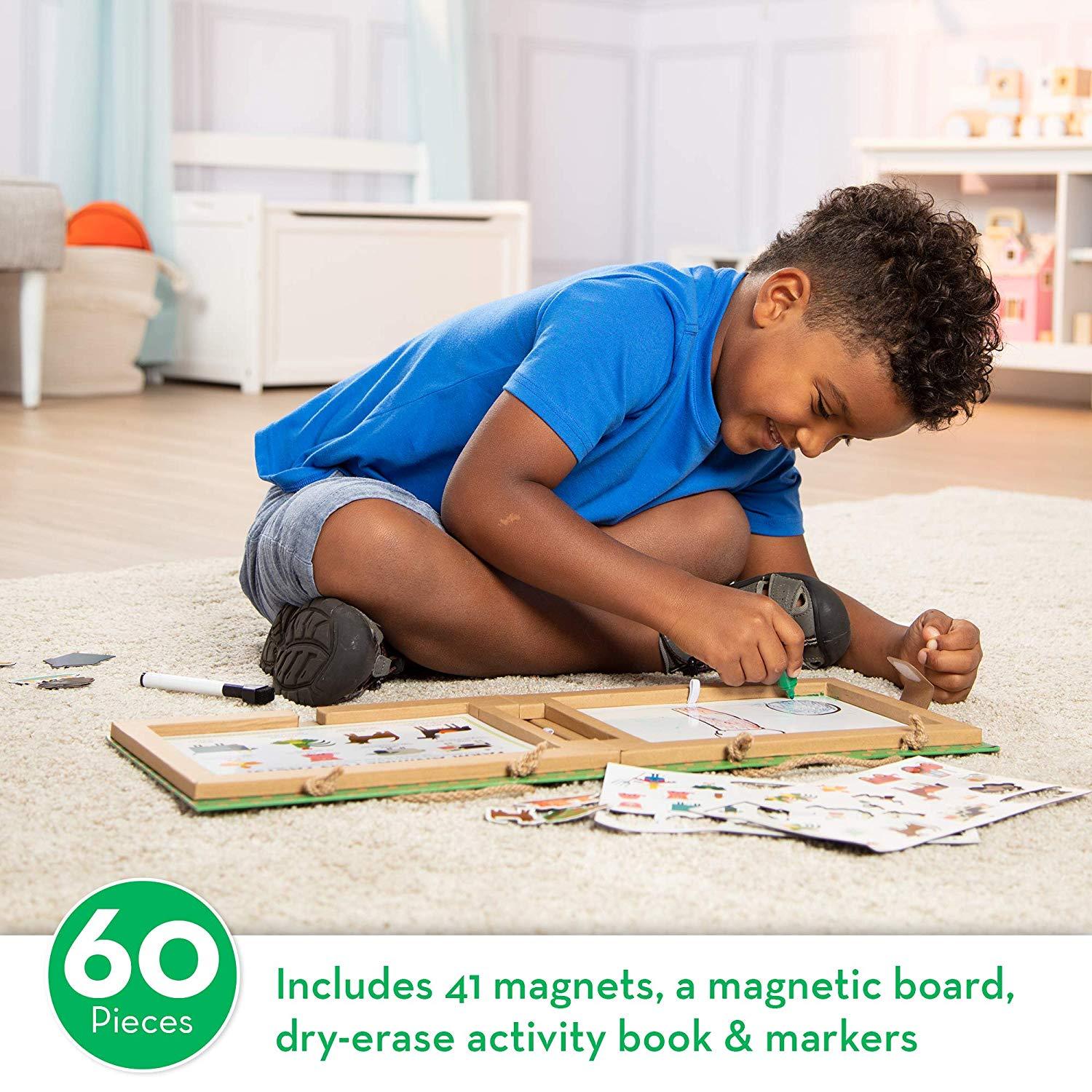 Melissa & Doug Play, Draw, Create Reusable Drawing & Magnet Kit - Farm
