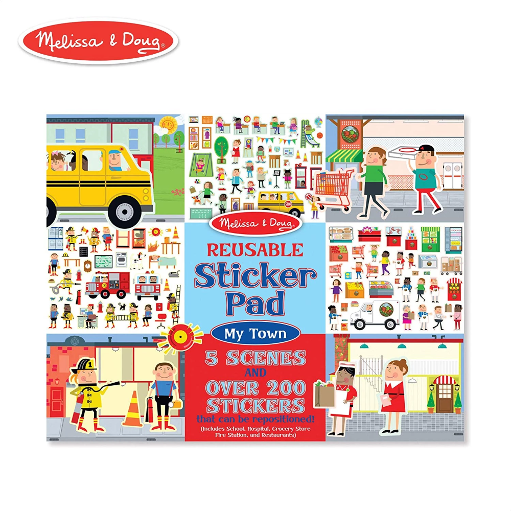 Melissa & Doug Reusable Sticker Pad - My Town