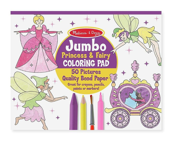 Melissa & Doug Princess and Fairy Jumbo Coloring Pad