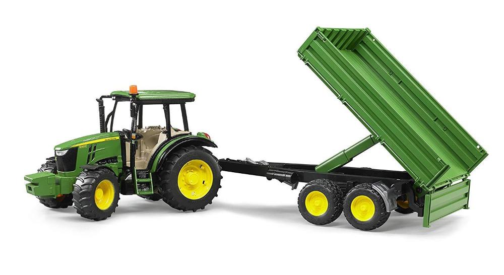 Bruder John Deere 5115M With Tipping Trailer