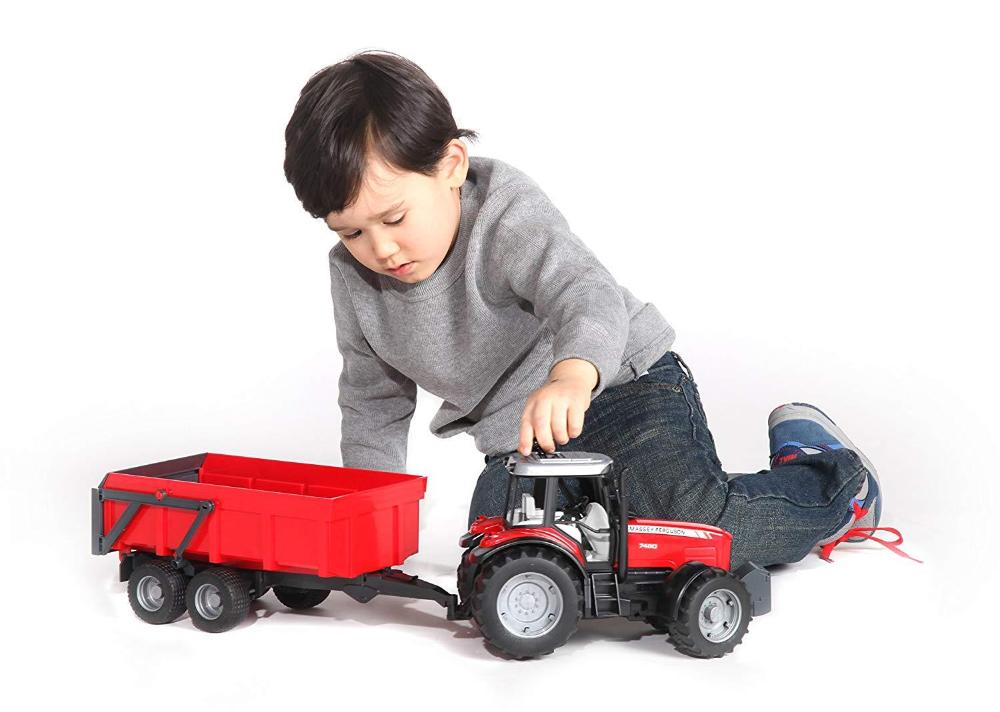 Bruder Massey Ferguson 7480 Toy Tractor & Tipping Trailer