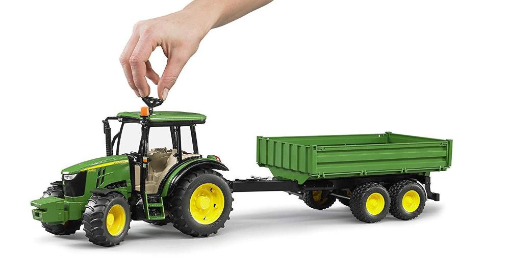Bruder John Deere 5115M With Tipping Trailer