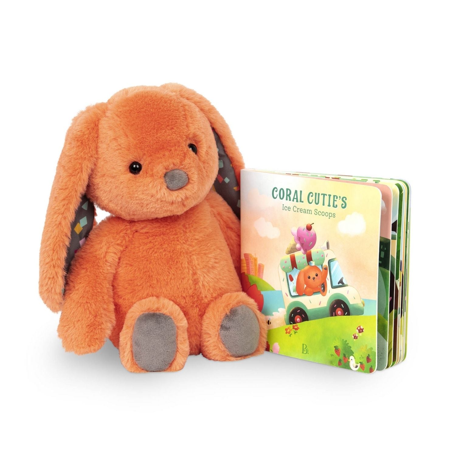 B. Toys Board Book & Plush Set - Happyhues Coral Cutie Book Set