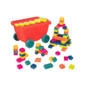 B. Toys Little BlocWagon Building Blocks And Wagon