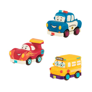B. Toys Mini WHEEE-LS! Mini Pull-Back Vehicles Set, Bus & Cars