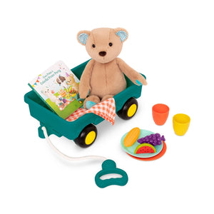 B. Toys Teddy Bear, Board Book & Picnic Set - Happyhues Cara-Mellow Bear Playset