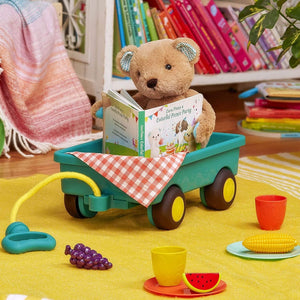 B. Toys Teddy Bear, Board Book & Picnic Set - Happyhues Cara-Mellow Bear Playset