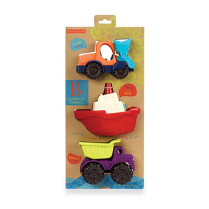 B. toys Loaders & Floaters - Mini Vehicles 3PCS Set