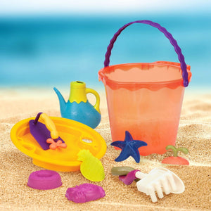 B. toys Shore Thing B. Large Bucket Set (Papaya)