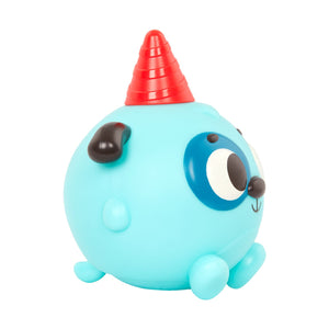 B. toys Squeak ‘n’ Glow Woofer - Light-Up Squeaky Ball Dog