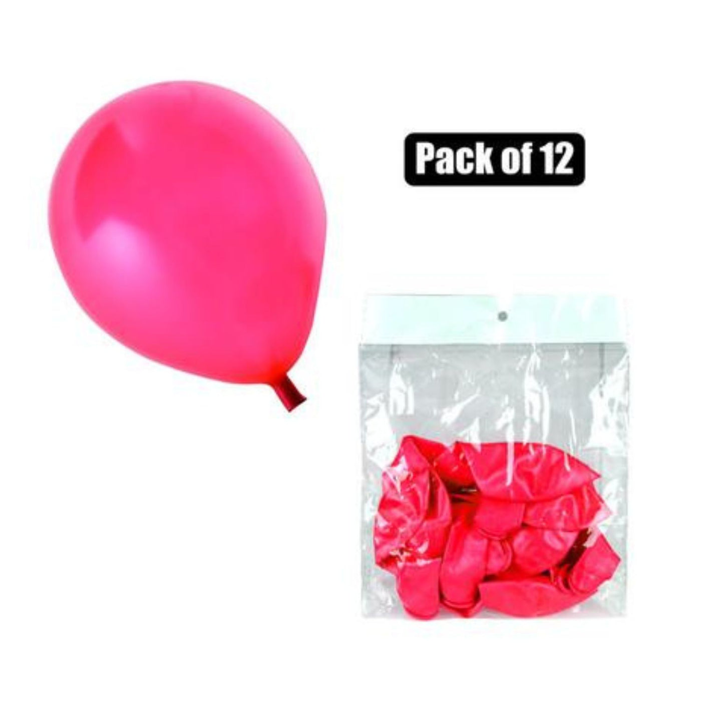Balloons Helium Pack of 12 Metallic Red