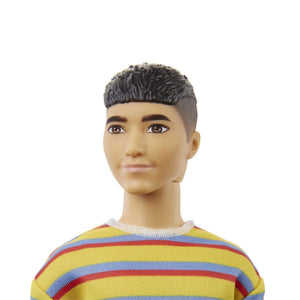 Barbie Ken Fashionistas Doll - Striped Top - Dark Hair