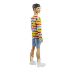 Barbie Ken Fashionistas Doll - Striped Top - Dark Hair