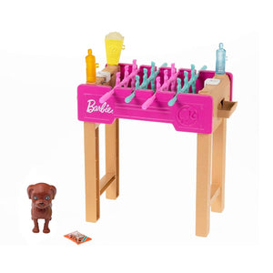 Barbie Mini Playset With Pet - Foosball Table With PuppyBarbie Mini Playset With Pet - Foosball Table With Puppy