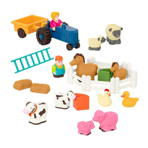 Battat Little Farmer's Playset - Farm Animals & Accessories