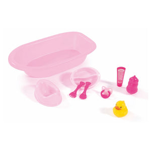 Bayer Doll's Bathtub Set with 8 accessories - Dark Pink