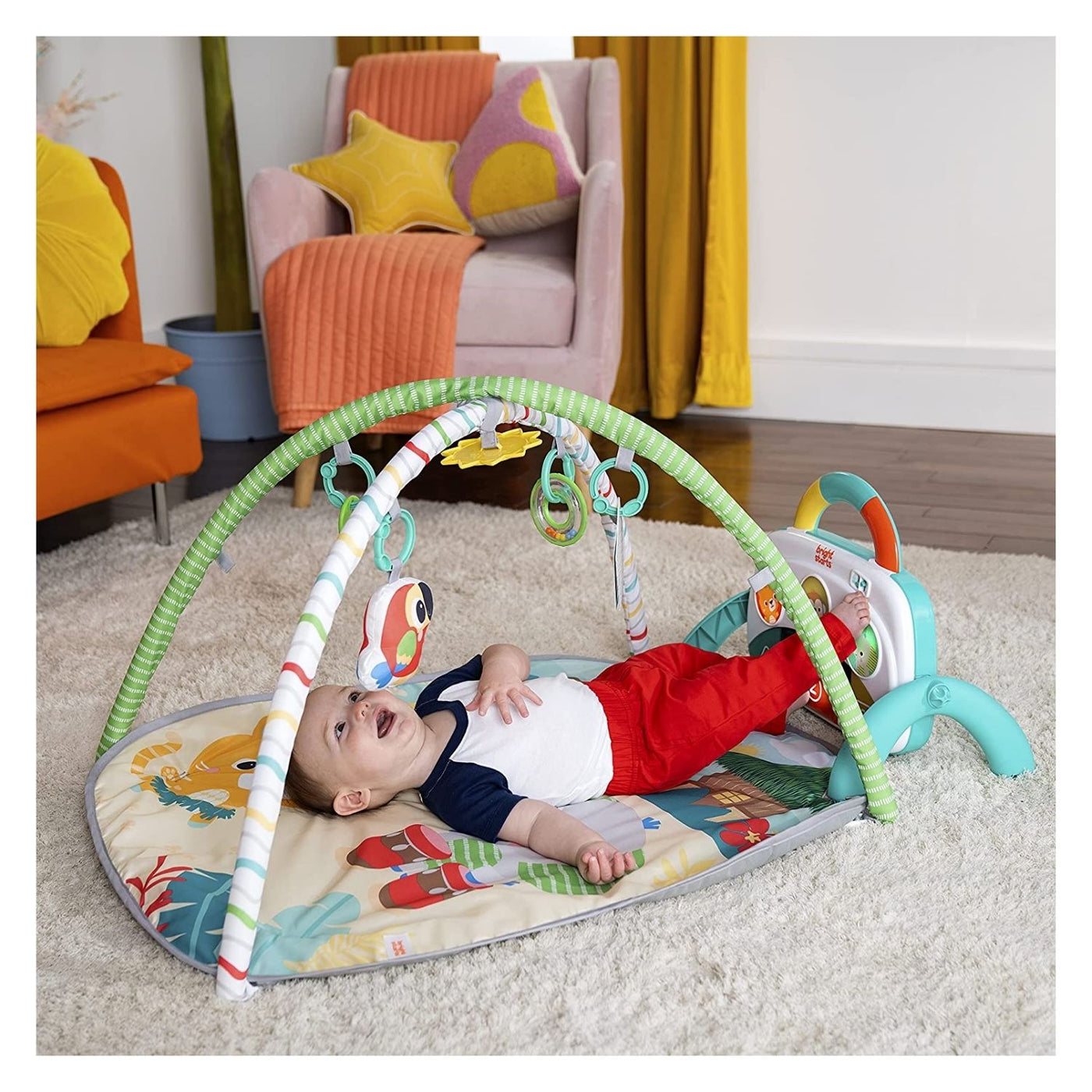 Bright Starts 4in1 Groovin' Kicks Piano & Drum Kick Gym