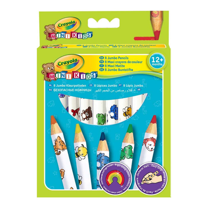 Crayola - Mini Kids 8 Jumbo Decorated Pencils