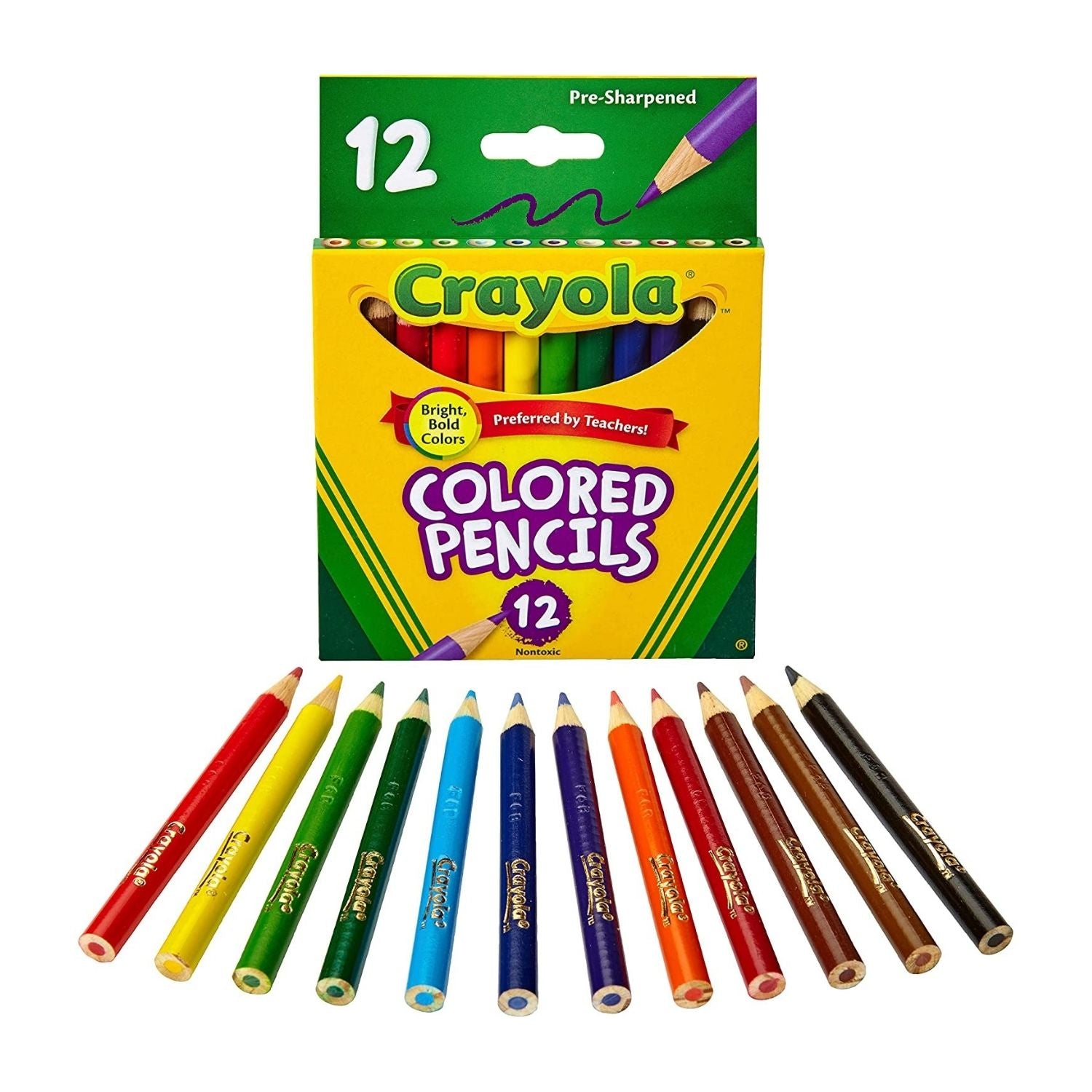 Crayola 12 Half Length Coloured Pencils