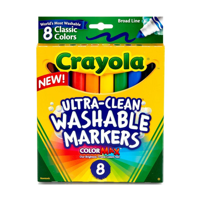 Crayola - 8 Ultra Clean Broadline Washable Markers