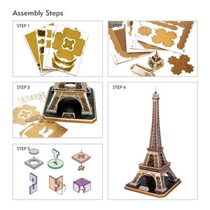CubicFun - Eiffel Tower (France) 82 Piece 3D Puzzle