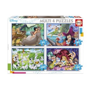 Educa Multi 4 Puzzles - Disney Classics 50, 80, 100, 150 Piece