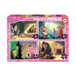 Educa Multi Disney Villains Puzzles - 4 Puzzles (50, 80, 100, 150 Pieces)