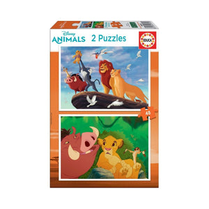 Educa The Lion King Cardboard Puzzle 2 x 48 Pieces
