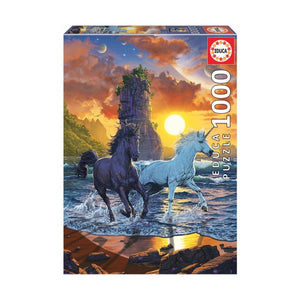 Educa Unicorns on Beach - Vincent Hie Adult Puzzle 1000 Piece