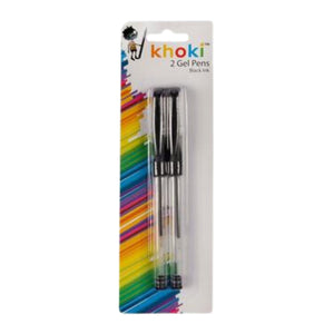Khoki - 2 Gel Pens - Black Ink