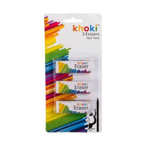 Khoki - 3 Erasers Non Toxic