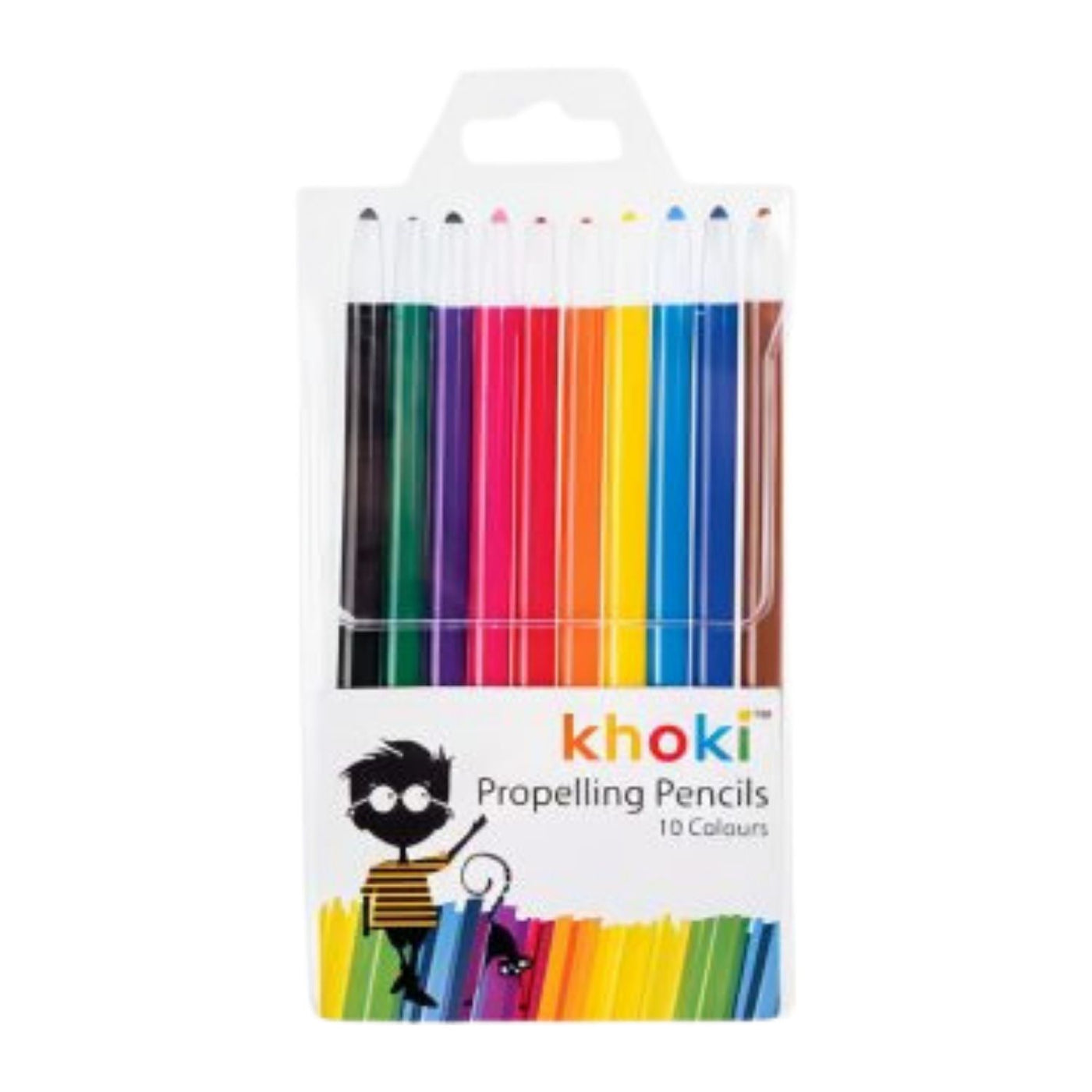 Khoki Retractable Pencils 10 Colours
