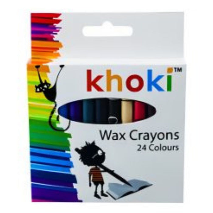 Khoki - Wax Crayons - 24 Colours short