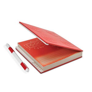 LEGO® 2.0 Locking Notebook with Gel Pen - Red