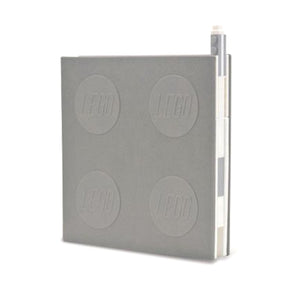 LEGO® 2.0 Locking Notebook with Gel Pen - Grey