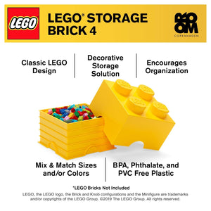 LEGO® 4-Stud Yellow Storage Brick