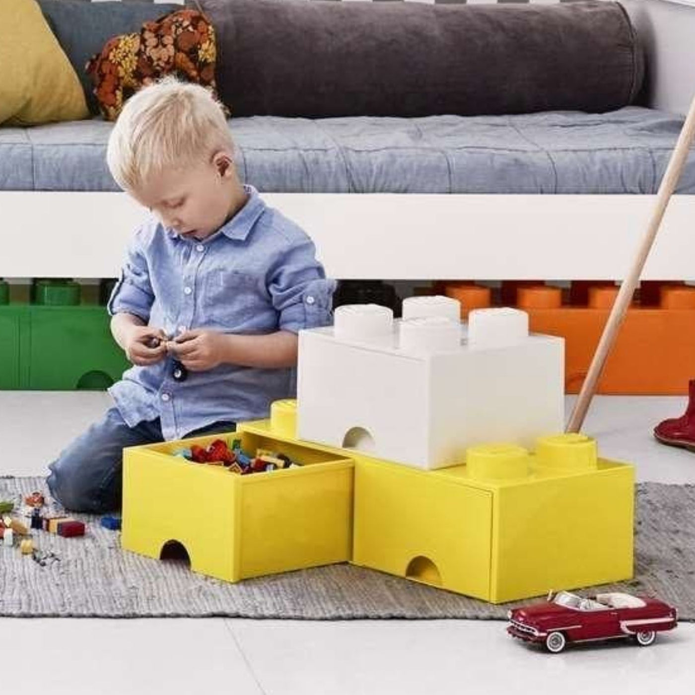 Lego brick drawer 2025 8 knobs 2 drawers