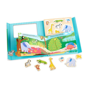 Melissa & Doug Book & Puzzle Play Set : In the Jungle
