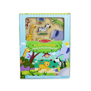 Melissa & Doug Book & Puzzle Play Set : In the Jungle